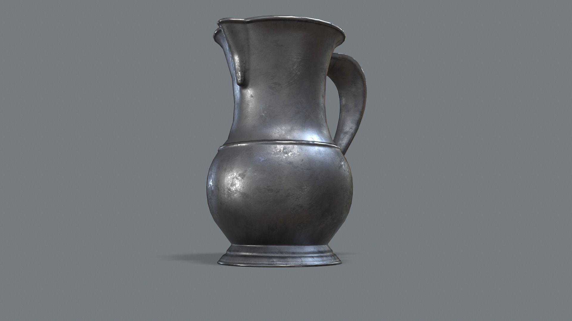 Pewter Pitcher Low-poly 3D model_27