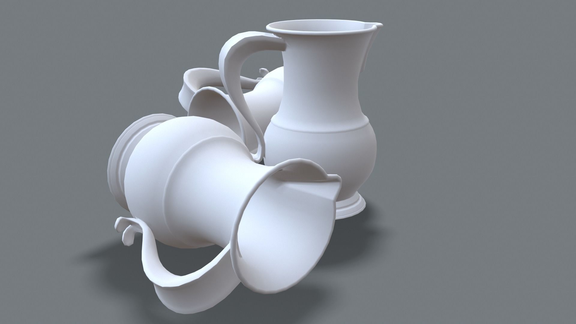 Pewter Pitcher Low-poly 3D model_21