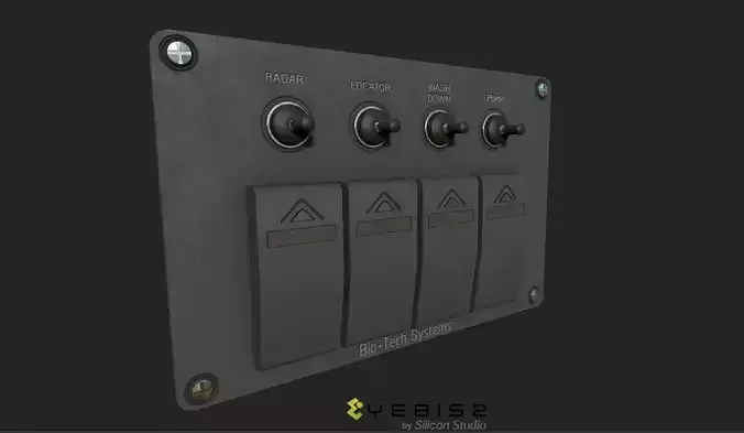 Switched Wall Panel Low-poly 3D model