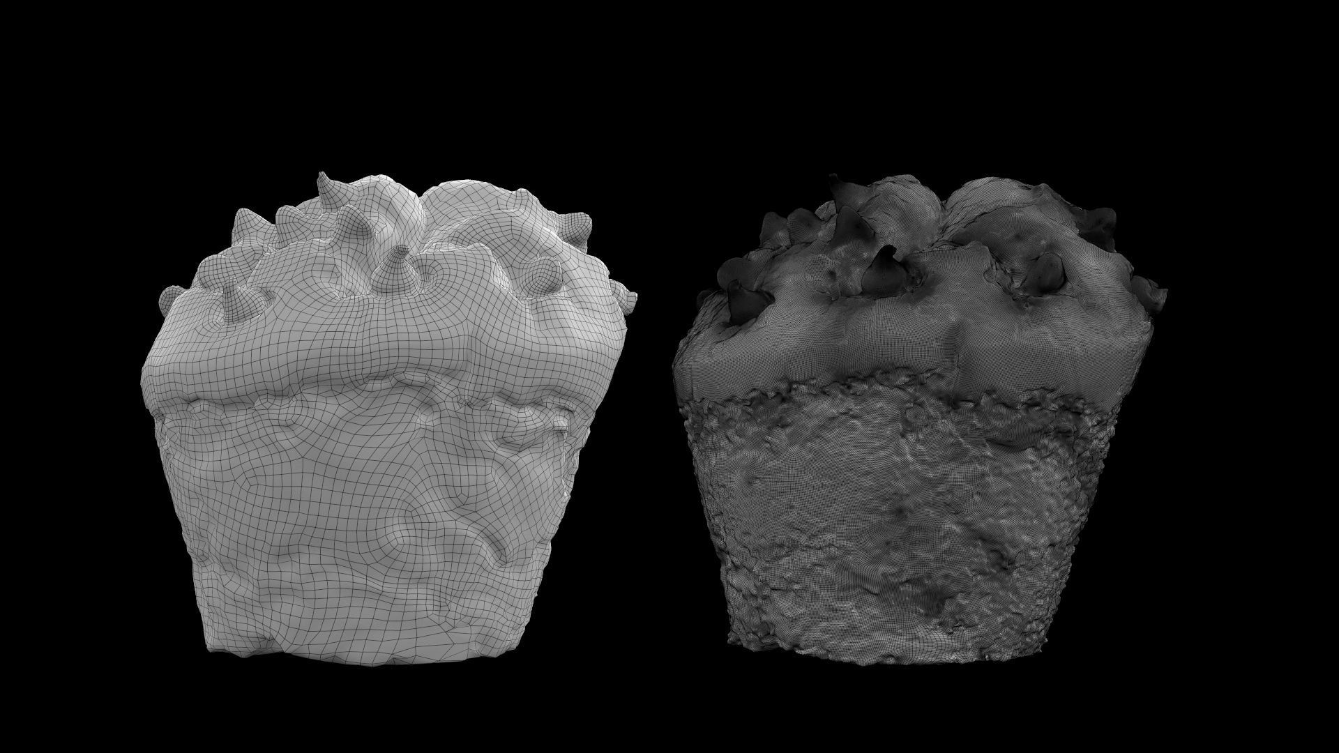 Chocolate Muffin Scan 3D model_11