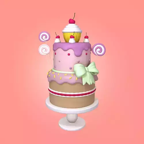 Birthday cake cartoon