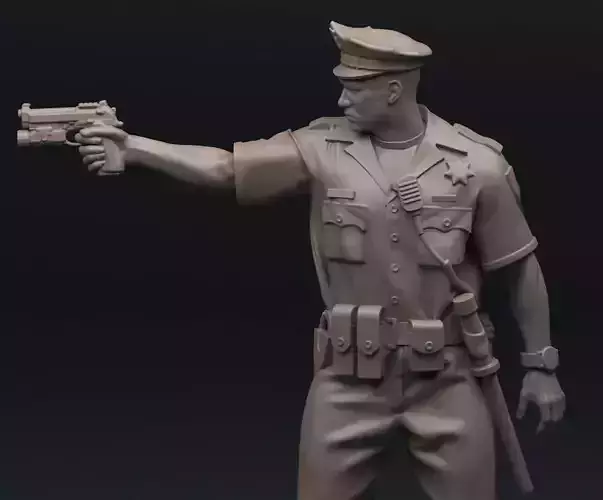 Policeman  75mm 120mm 3D print model