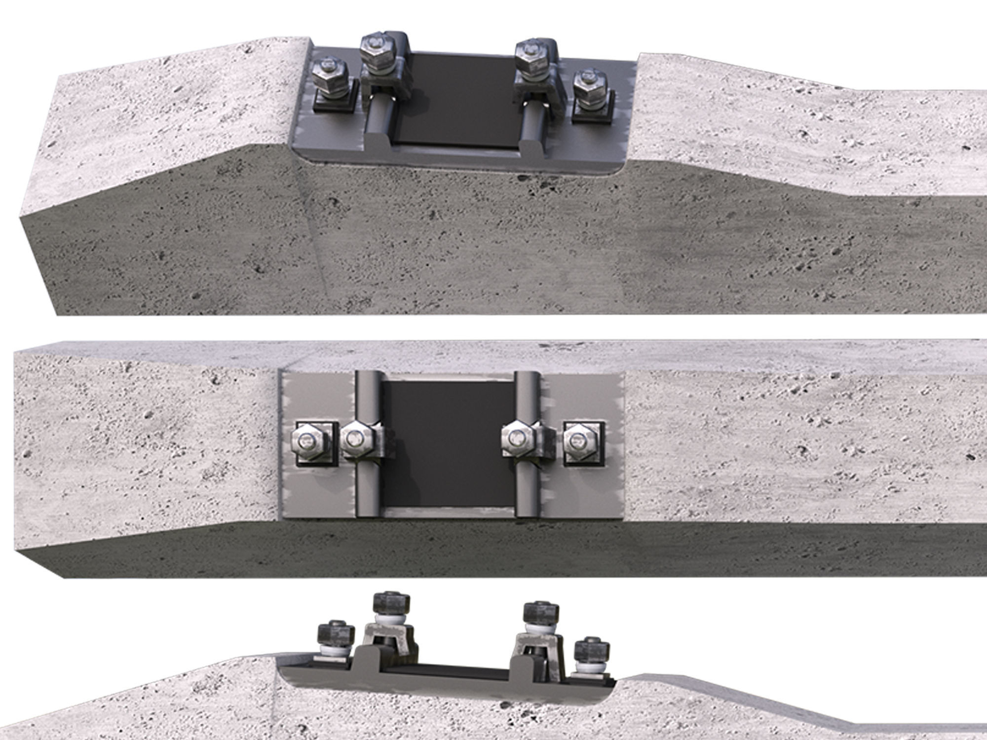 Highly detailed railroad track 3D model_7