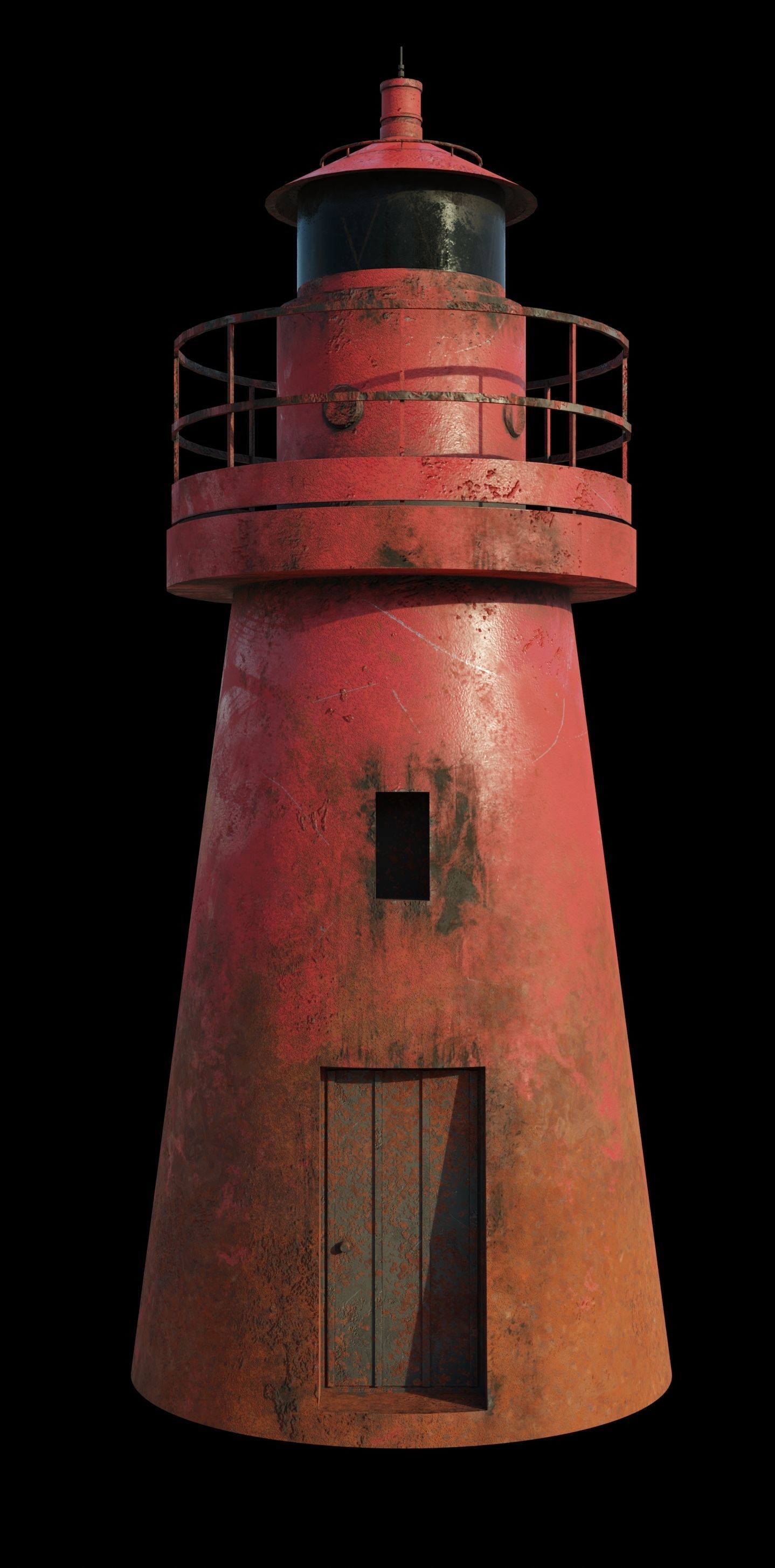 Lighthouse 3D Model PBR materials Low-poly 3D model_1