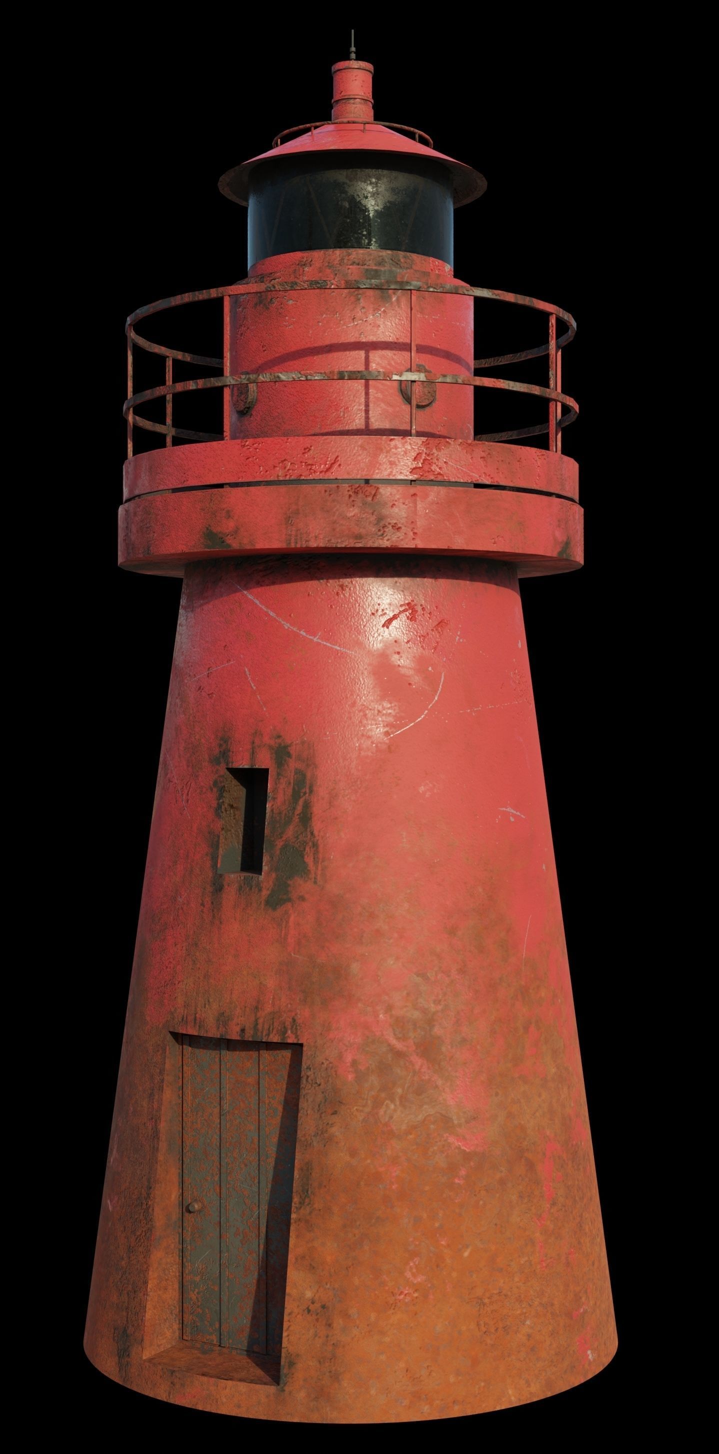 Lighthouse 3D Model PBR materials Low-poly 3D model_2