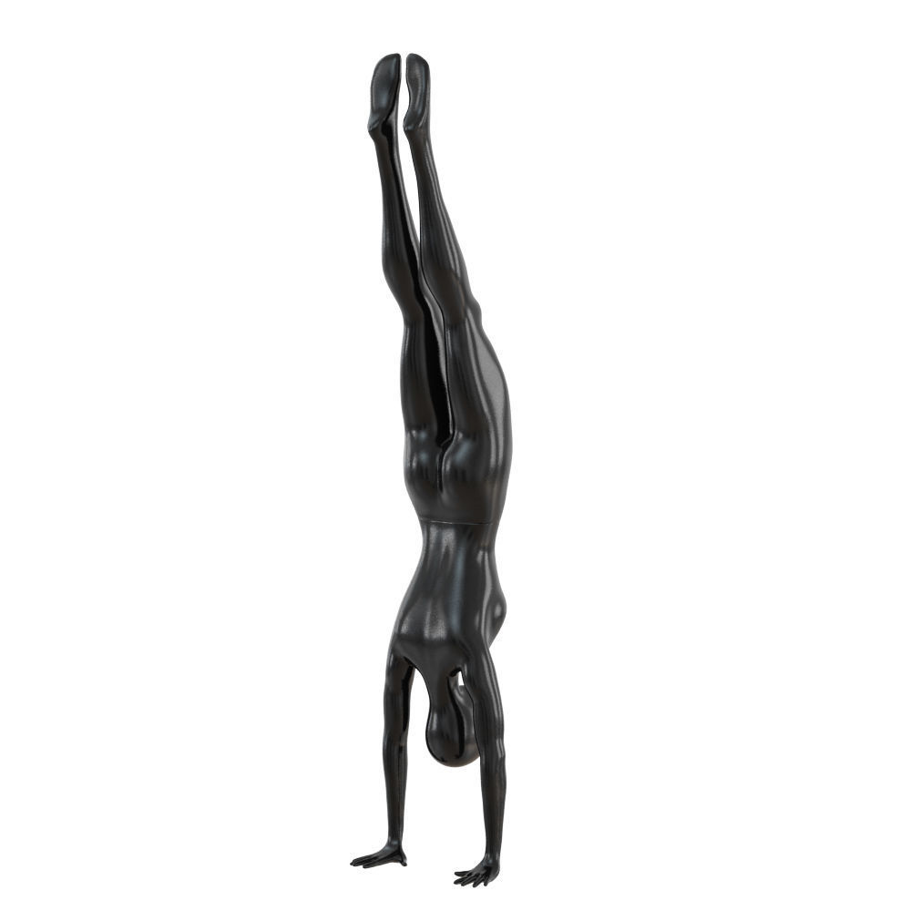 Female mannequin stands on hands 66 3D model_1