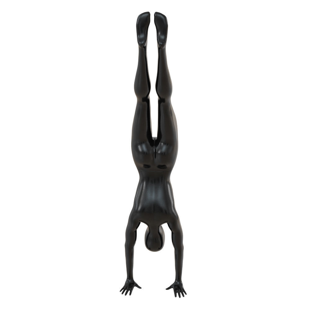 Female mannequin stands on hands 66 3D model_4