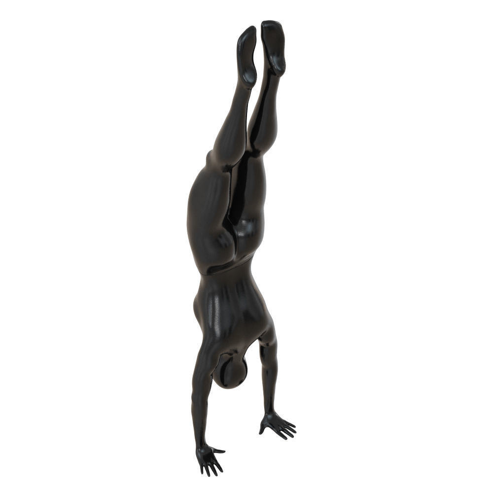 Female mannequin stands on hands 66 3D model_3