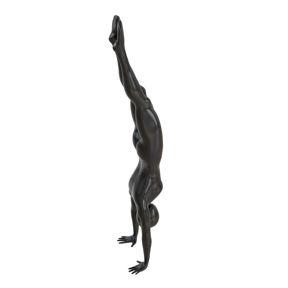 Female mannequin stands on hands 66 3D model_2