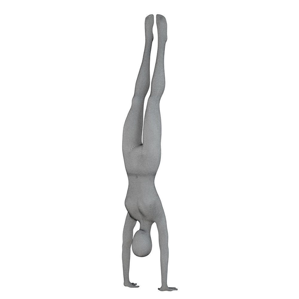 Female mannequin stands on hands 66 3D model_6