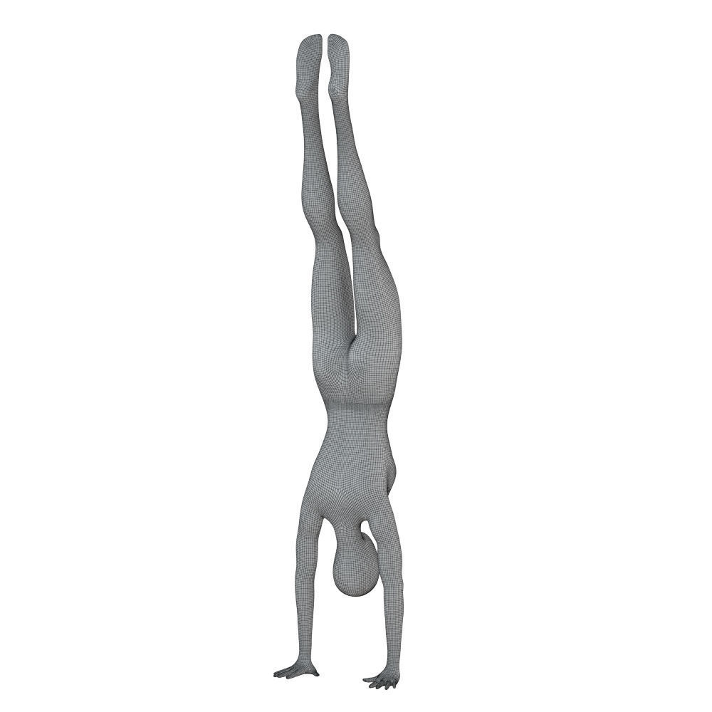 Female mannequin stands on hands 66 3D model_5