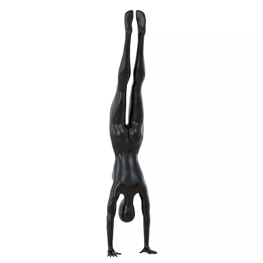 Female mannequin stands on hands 66 3D model_0