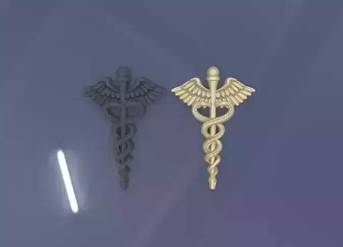 Caduceus Pin