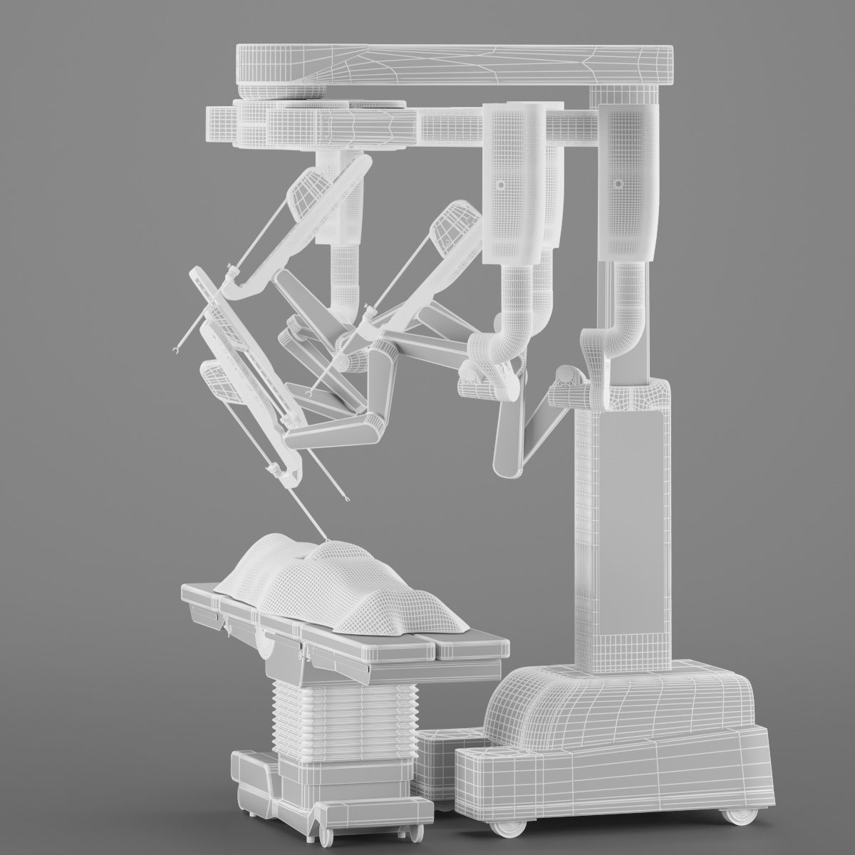 Surgical Robotic System da Vinci 3D model 3D model_9