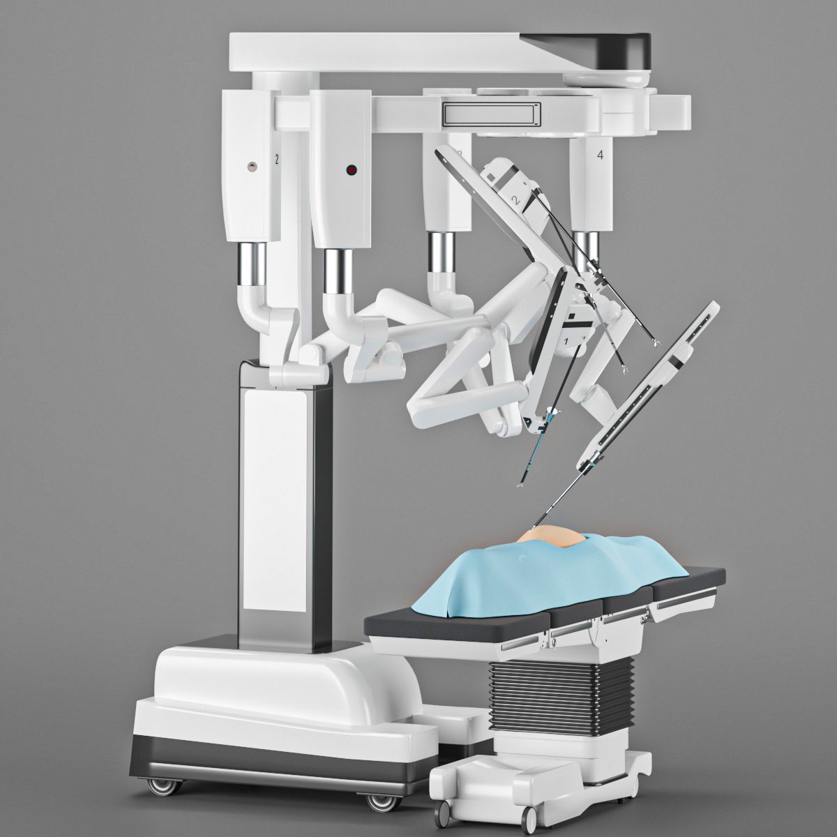 Surgical Robotic System da Vinci 3D model 3D model_3