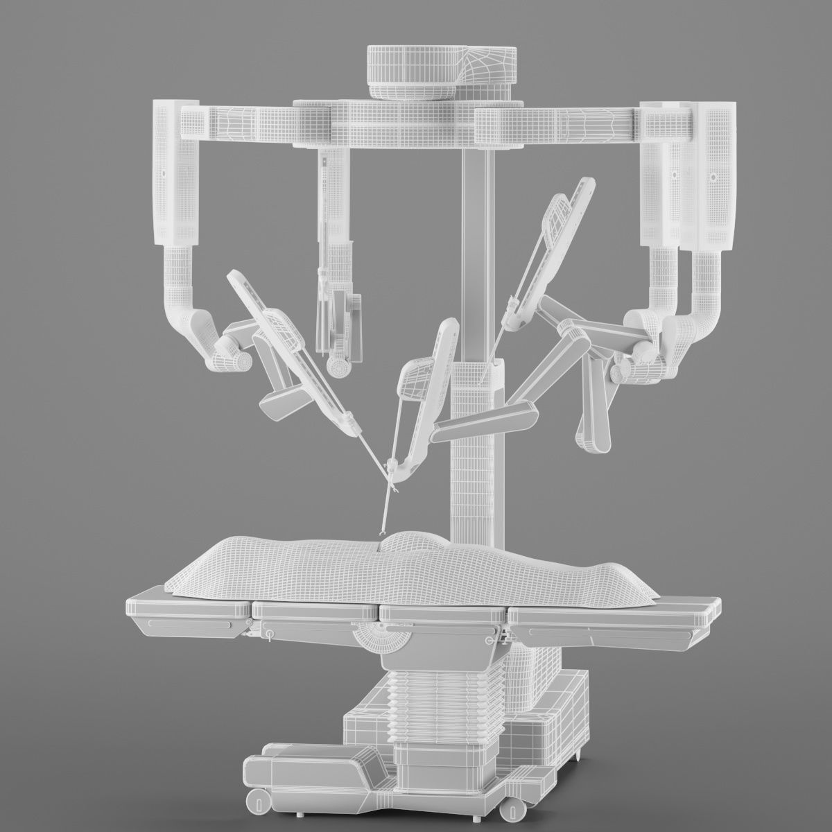 Surgical Robotic System da Vinci 3D model 3D model_8