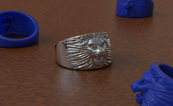 Lion Ring 3D print model