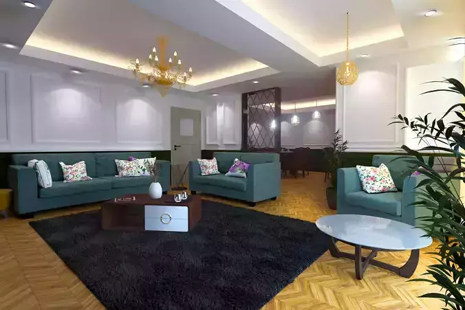 3D LIVING ROOM