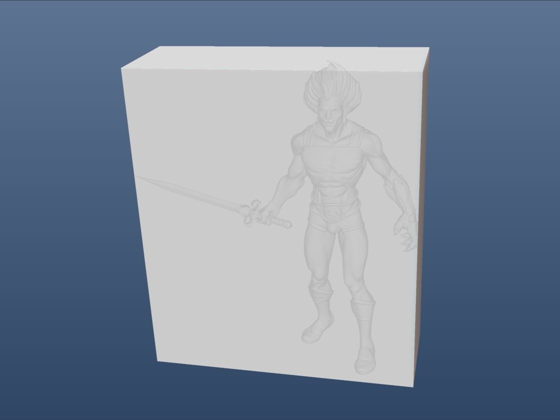 Lion-o Thundercats Figure with Sword of Omens and Claw Shield 3D print model_33