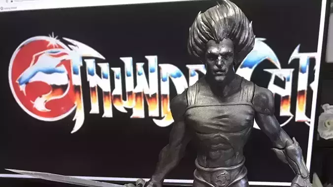 Lion-o Thundercats Figure with Sword of Omens and Claw Shield 3D print model