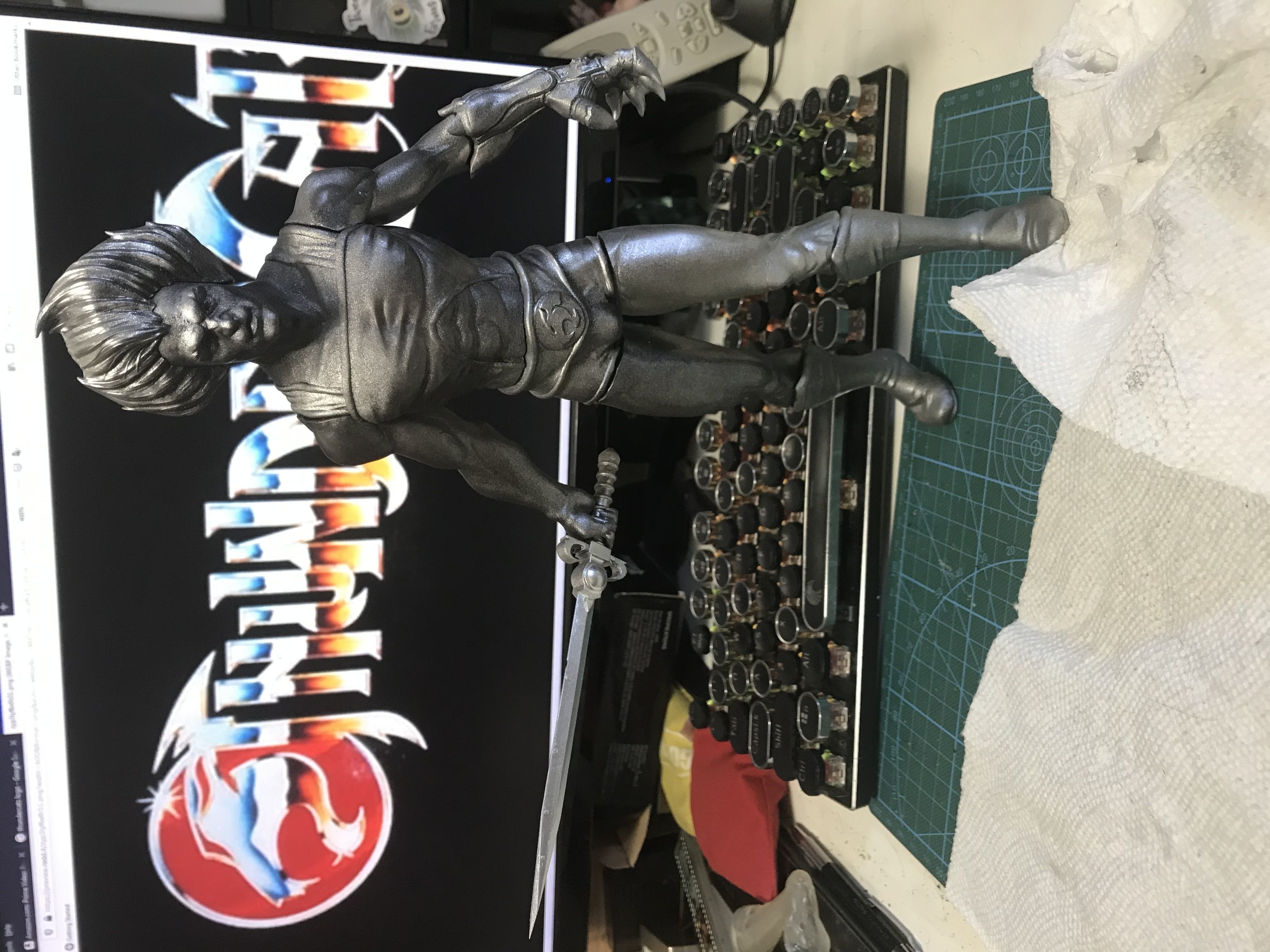 Lion-o Thundercats Figure with Sword of Omens and Claw Shield 3D print model_13