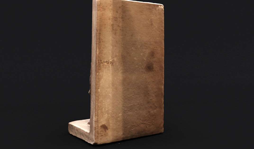 Egyptian King Menkaure With Hathor and Theban God 3D model_3