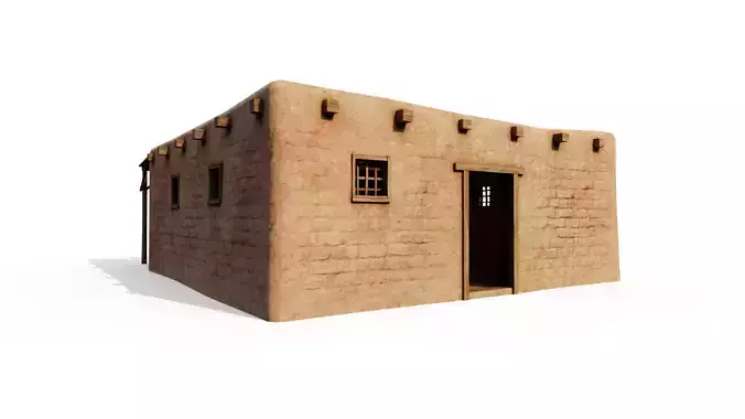 Common Hut Low-poly 3D model