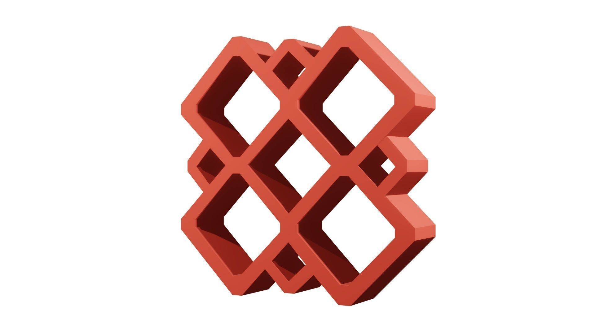 Brick Jaali Diamond 9 3D model_5