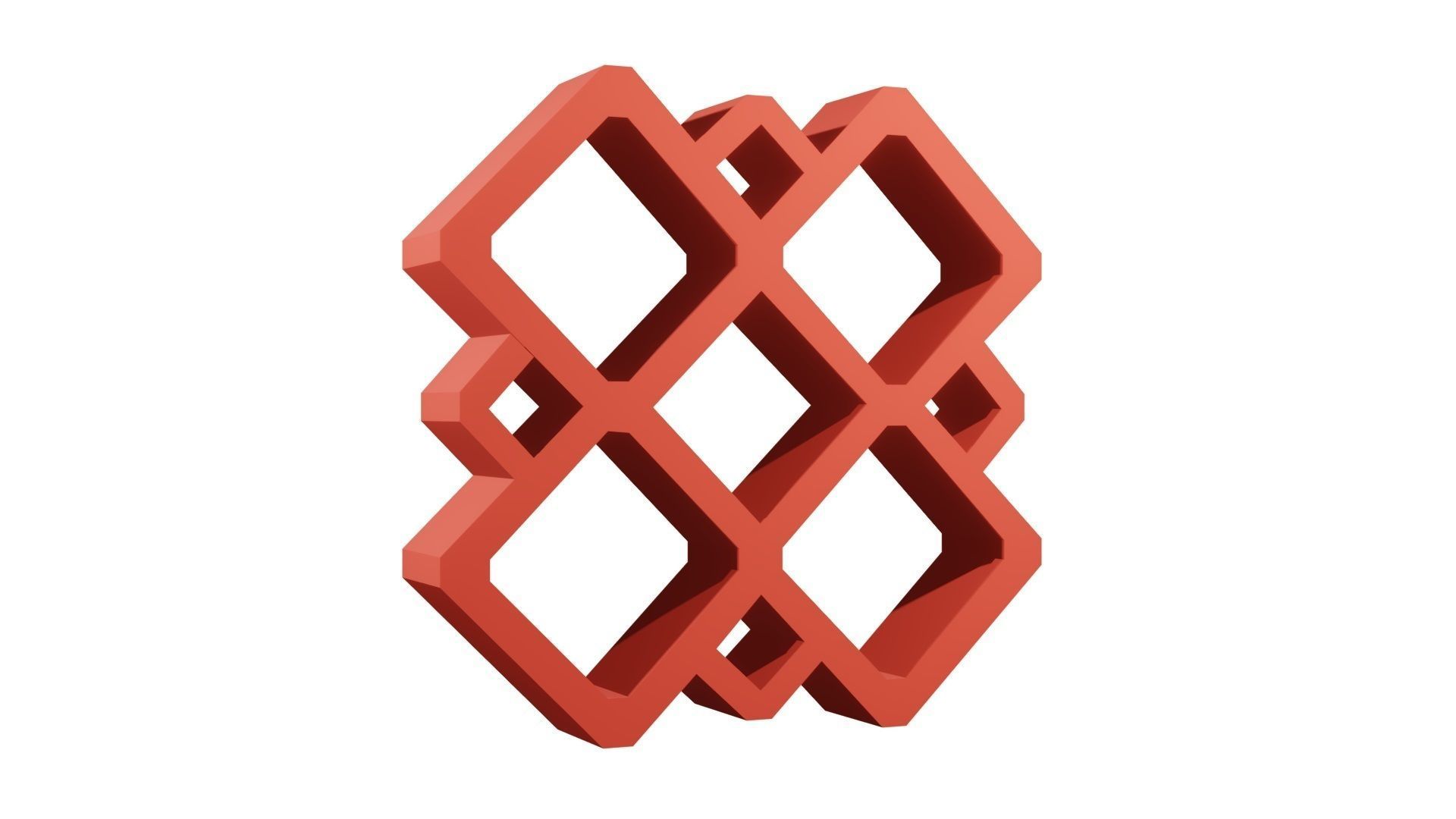 Brick Jaali Diamond 9 3D model_1