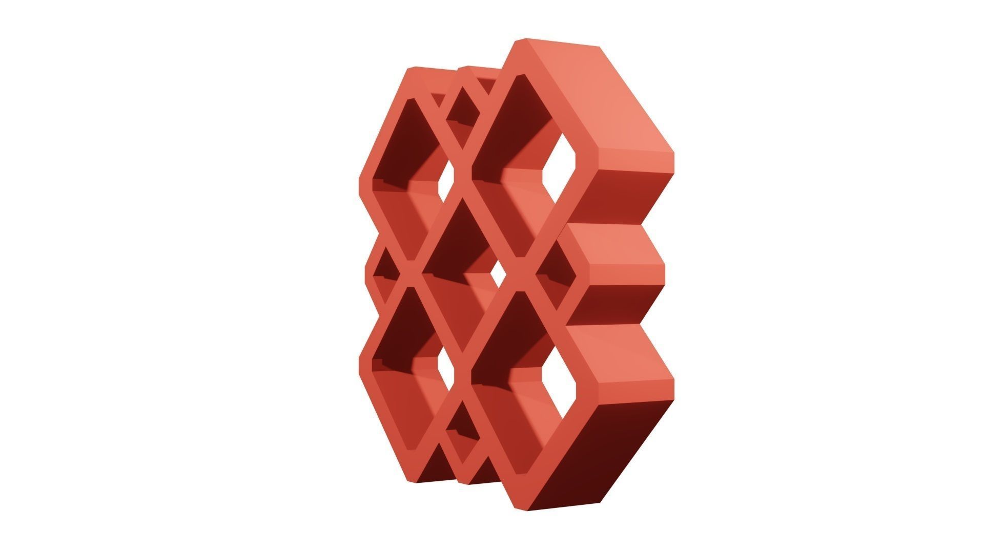 Brick Jaali Diamond 9 3D model_4