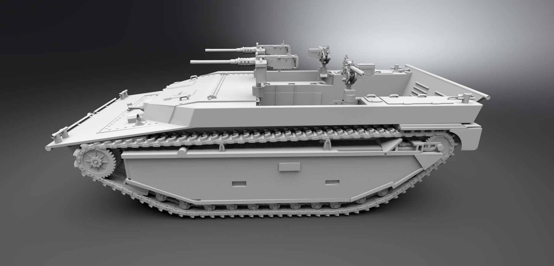LVT 4 Water Buffalo Scale model 3D print model_1
