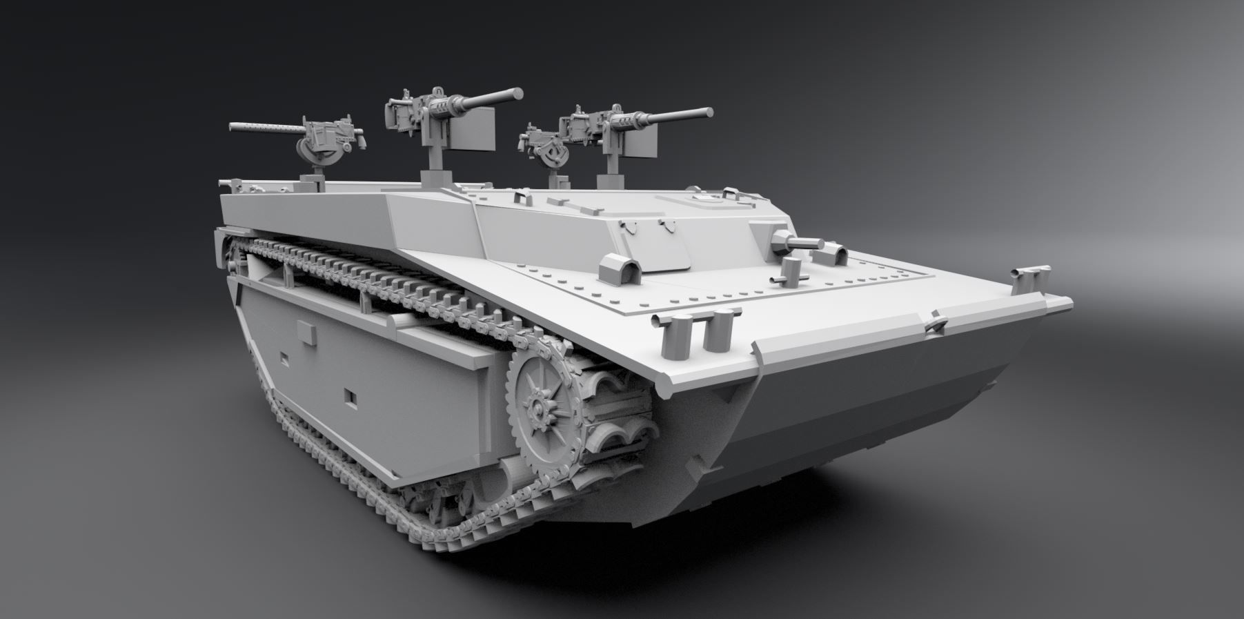 LVT 4 Water Buffalo Scale model 3D print model_4