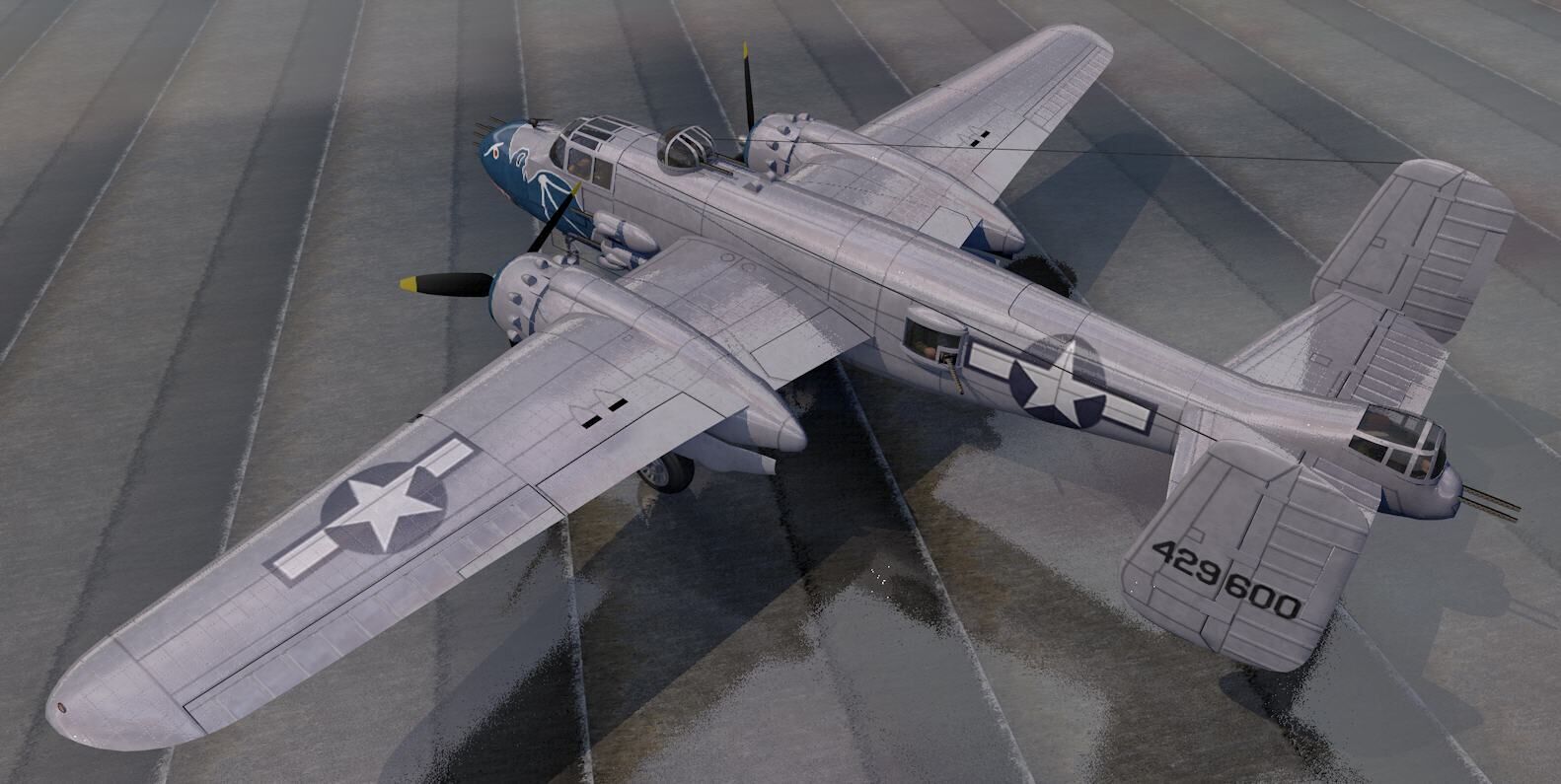 North American B-25J Mitchell - The Strafer 3D model_3
