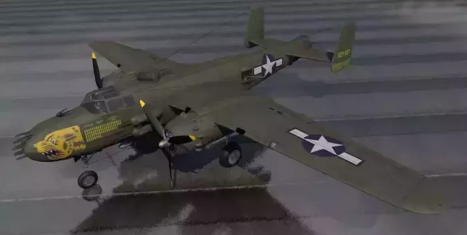 North American B-25J Mitchell - The Strafer 3D model
