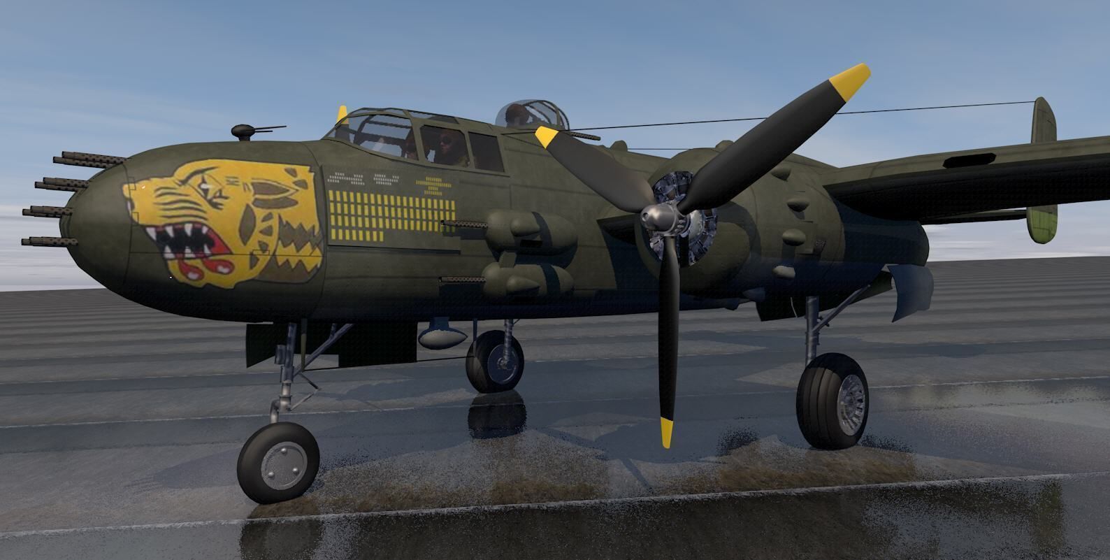 North American B-25J Mitchell - The Strafer 3D model_8