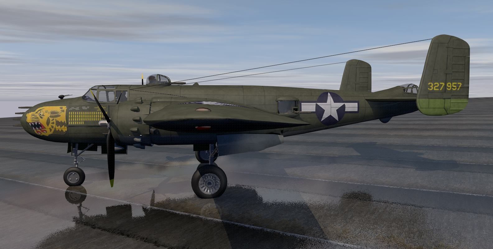North American B-25J Mitchell - The Strafer 3D model_4