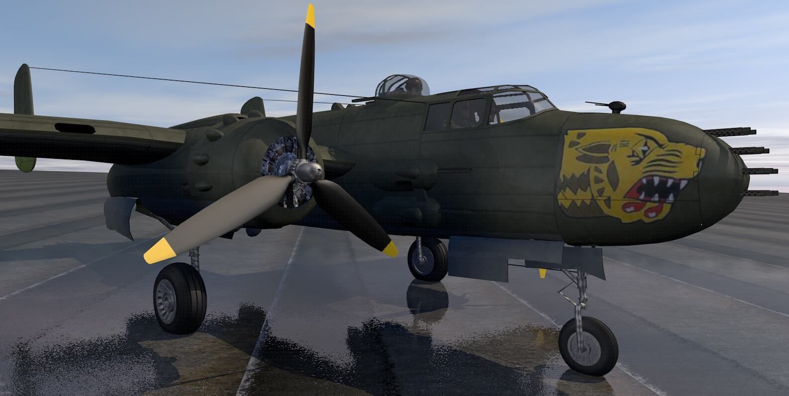 North American B-25J Mitchell - The Strafer 3D model_9