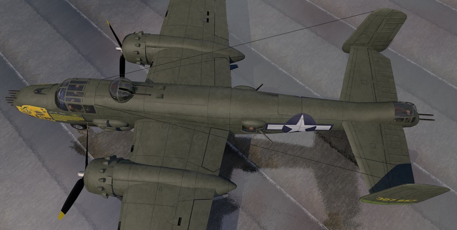 North American B-25J Mitchell - The Strafer 3D model_7