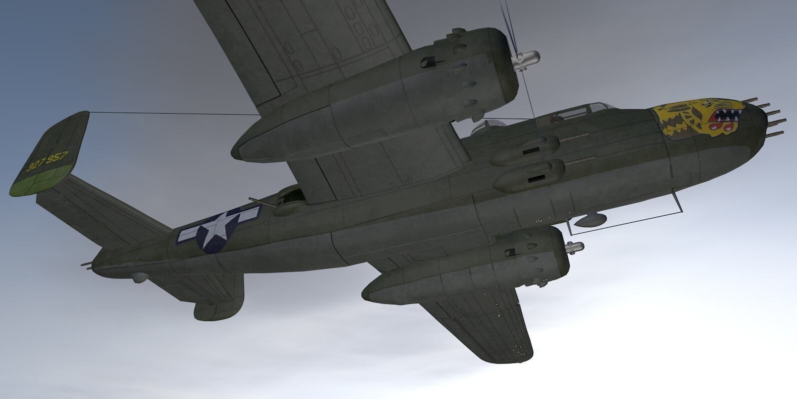North American B-25J Mitchell - The Strafer 3D model_14