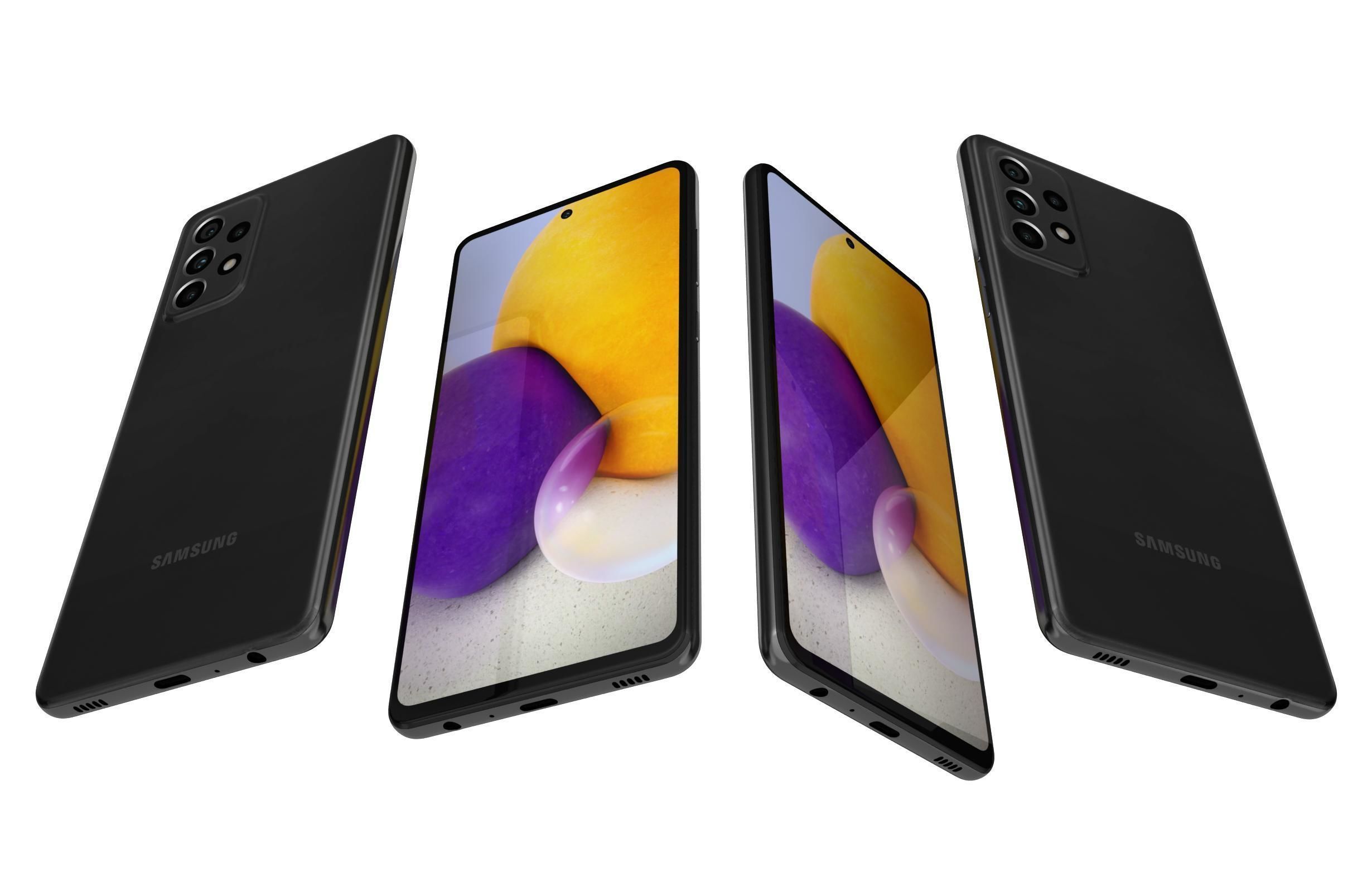 Samsung Galaxy A72 Awesome Black 3D model_5