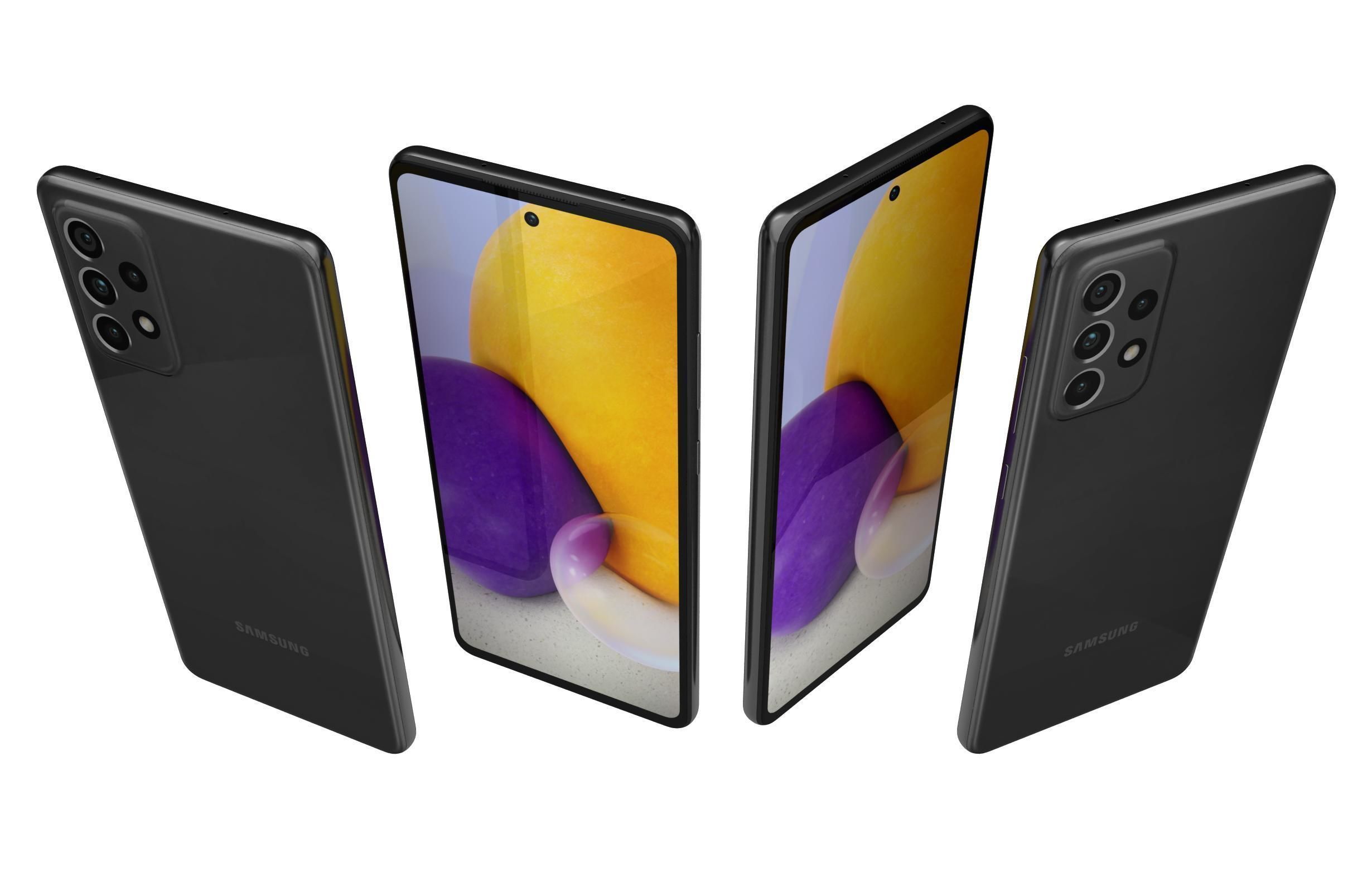Samsung Galaxy A72 Awesome Black 3D model_4
