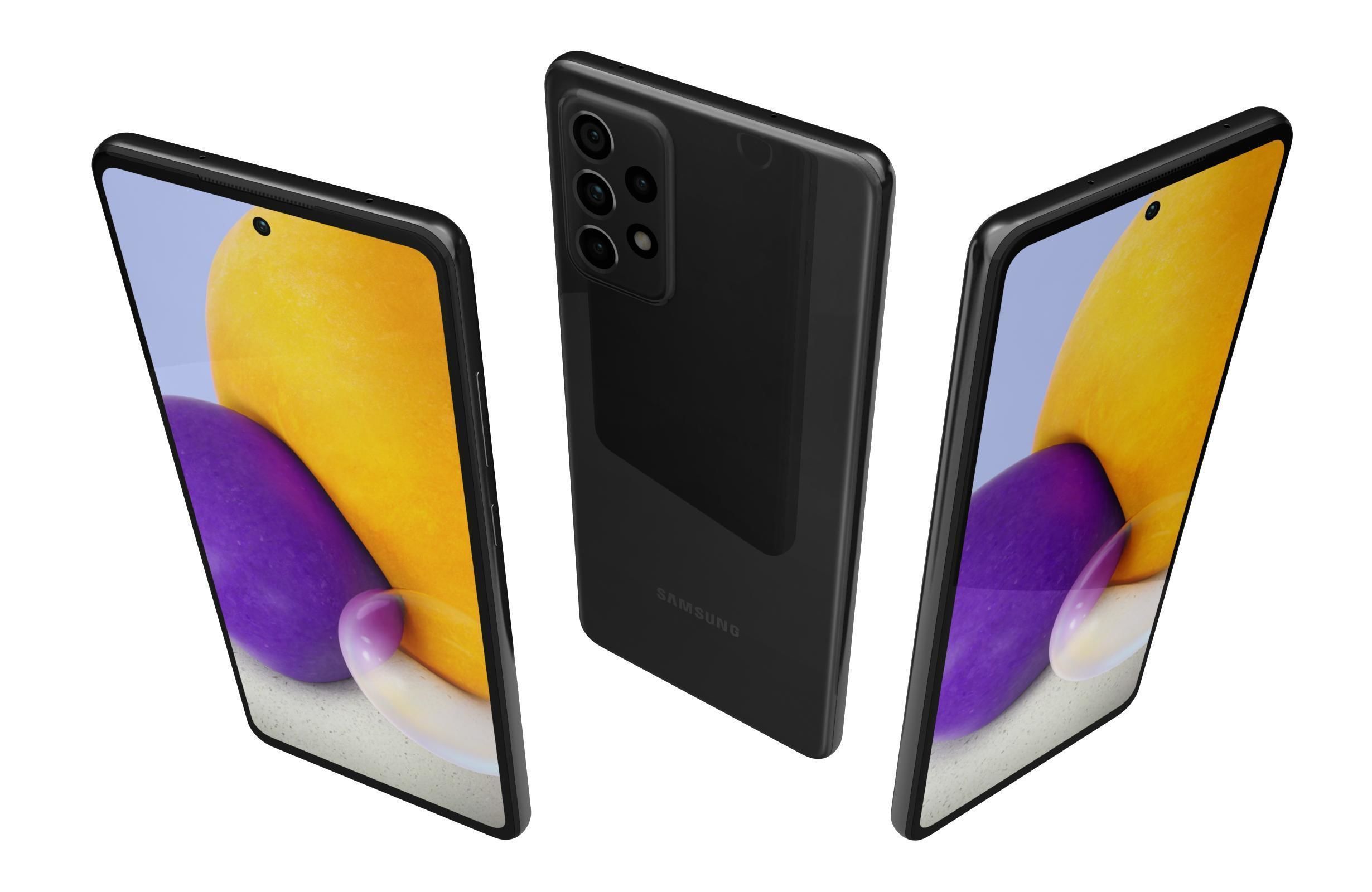 Samsung Galaxy A72 Awesome Black 3D model_1