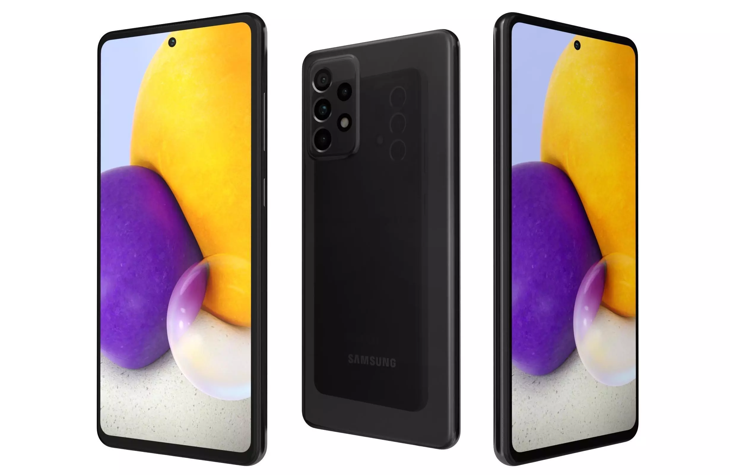 Samsung Galaxy A72 Awesome Black 3D model_0