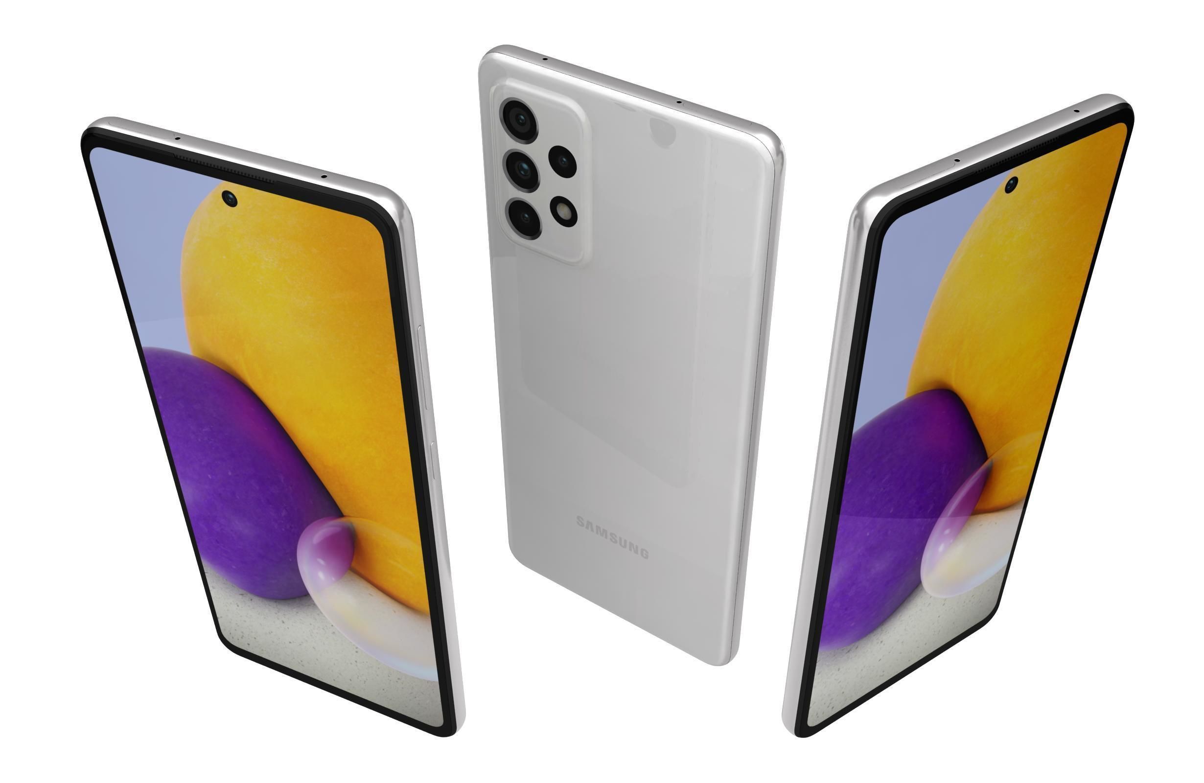 Samsung Galaxy A72 Awesome White 3D model_1