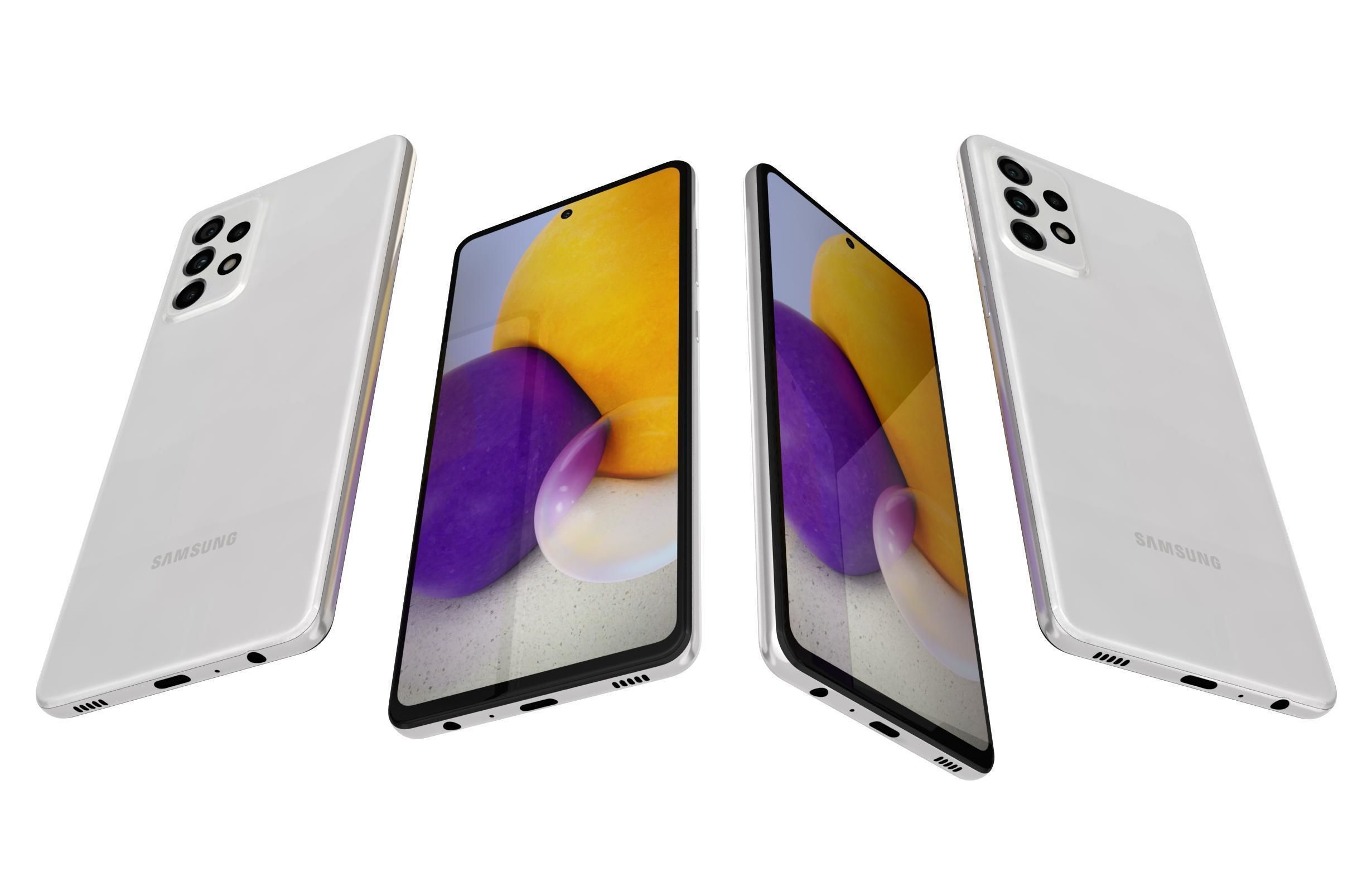 Samsung Galaxy A72 Awesome White 3D model_4