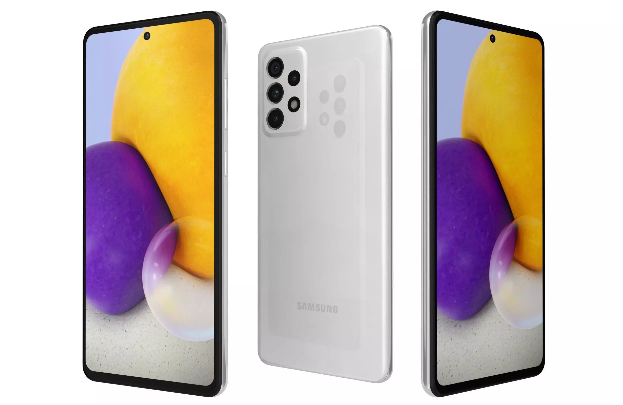 Samsung Galaxy A72 Awesome White 3D model_0