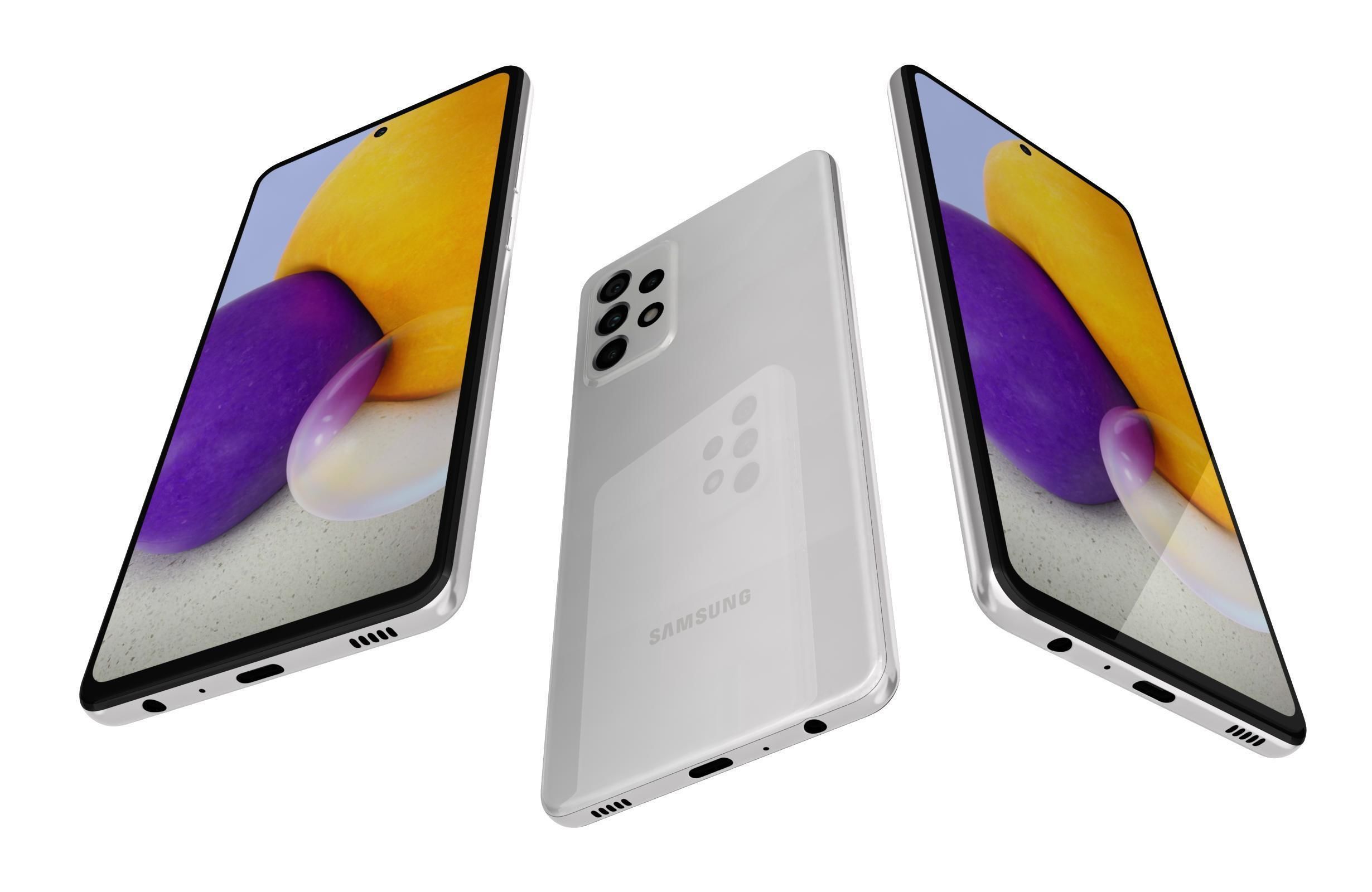 Samsung Galaxy A72 Awesome White 3D model_2