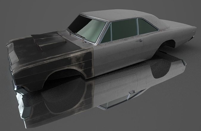 1968 DODGE DART SUPER STOCK Low-poly 3D model
