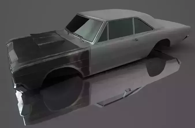1968 DODGE DART SUPER STOCK Low-poly 3D model