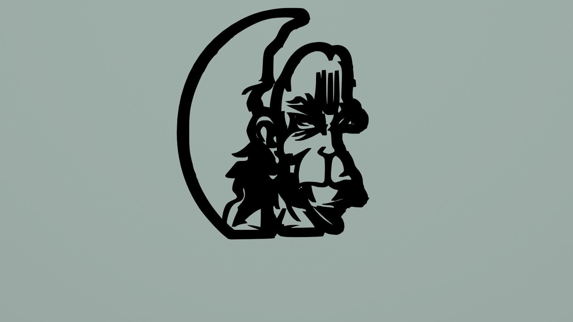 Hanuman Logo 3D print model_4